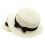 Breathable Braided Straw Hat With Elegant Bows-White 5