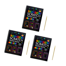 Artistic Scratch Drawing Notebook Twin Coil Binding-large