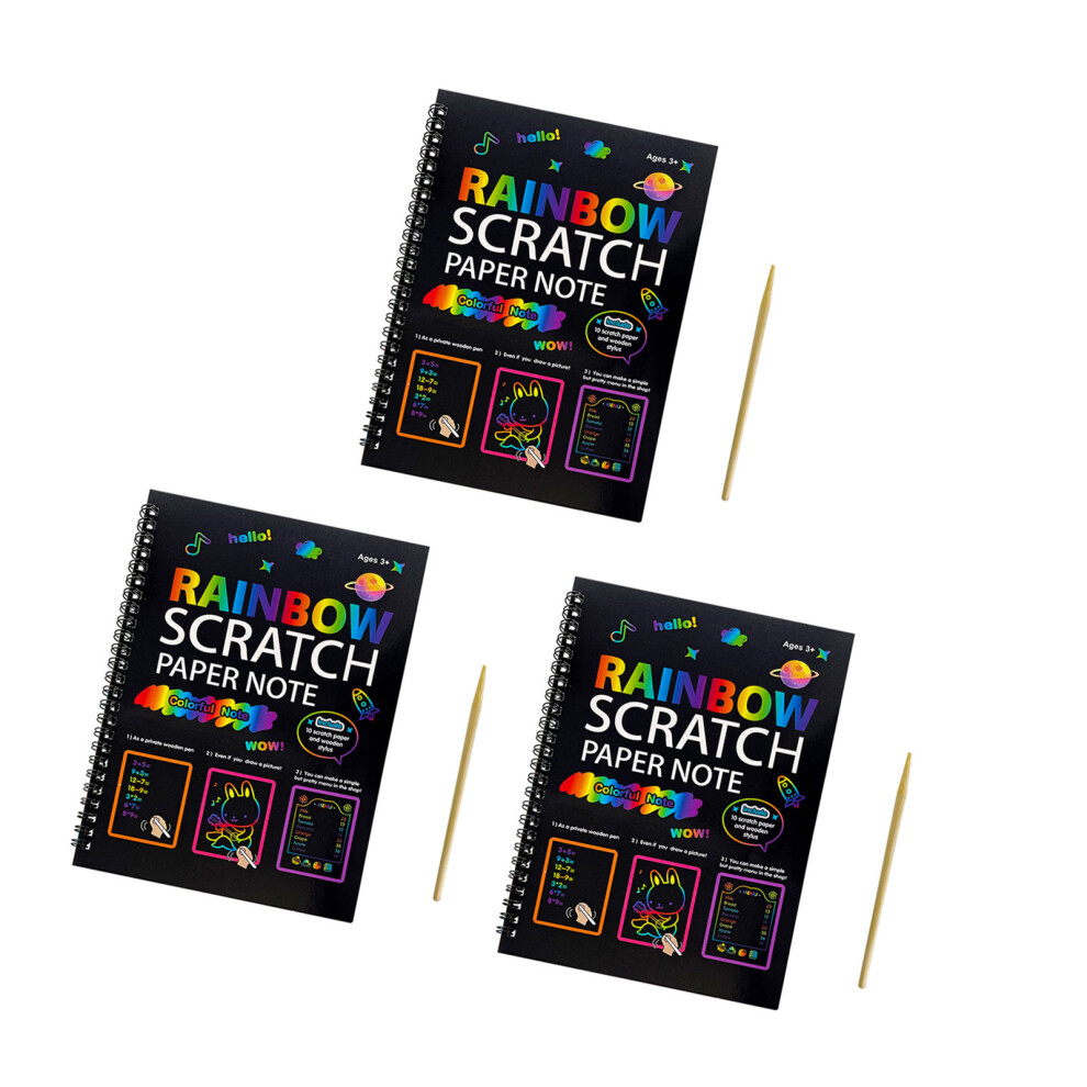 Artistic Scratch Drawing Notebook Twin Coil Binding-Large 7696001154380
