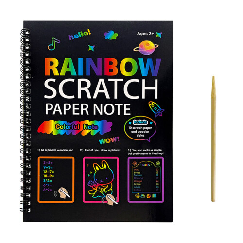 Artistic Scratch Drawing Notebook Twin Coil Binding-large 1