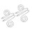 Blingbling Arm Bracelets Party Costume Simple Open-Silver 1