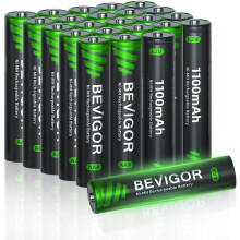 Bevigor AAA Rechargeable Batteries - 1100mAh 1.2V Ni-MH High Capacity - Pack of 24