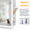 AICA Bluetooth LED Bathroom Mirror with Shaver Socket Blue Light White Light Touch Switch Wall Switch 80x60cm 4