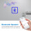 AICA Bluetooth LED Bathroom Mirror with Shaver Socket Blue Light White Light Touch Switch Wall Switch 80x60cm 3