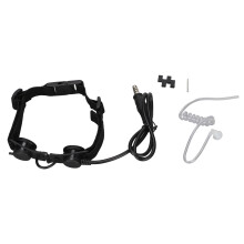 Nastavitelný headset s mikrofonem na krk s páskem na krk, protiskluzové taktické komunikační zařízení odolné proti potu se skrytým