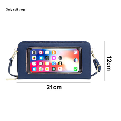 Τσάντα τηλεφώνου Crossbody για γυναίκες, προστασία RFID από δέρμα PU με οθόνη αφής, 1