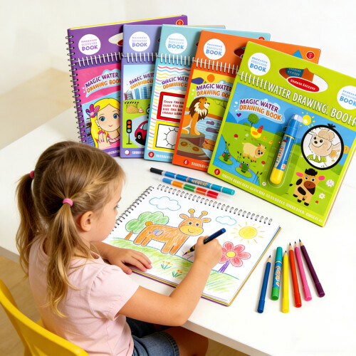 Magical Water Drawing Book with Refillable-Transportation money 2