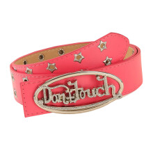 Punk Rock Style Stretchable Waist Belt Sparkling Star-Rose Red