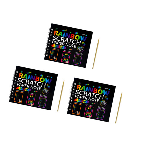 Educational Scratch Drawing Pad Twin Coil Binding Scratch-small