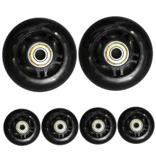 Inline Skate Wheels, 6 Pieces 64 mm Outdoor and Inner Blade Roller Skate Wheels, 85A Hockey, Roller Blade Replacement for Roller Luggage Repair Kate
