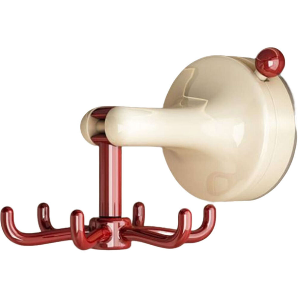 Kitchen Suction Cup Rotating Hook Punch-Free Kitchenware Wall-Mounted Spoon And Shovel Storage Rack (Red) 769225525001