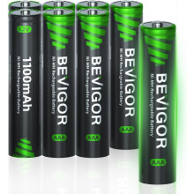Bevigor AAA Rechargeable Batteries - 1100mAh 1.2V Ni-MH High Capacity - Pack of 8