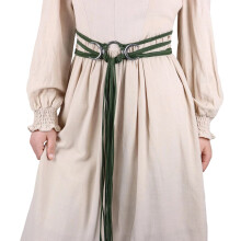 MedievalMoon Design Cotton Rope Belt Adjustable-Moon green