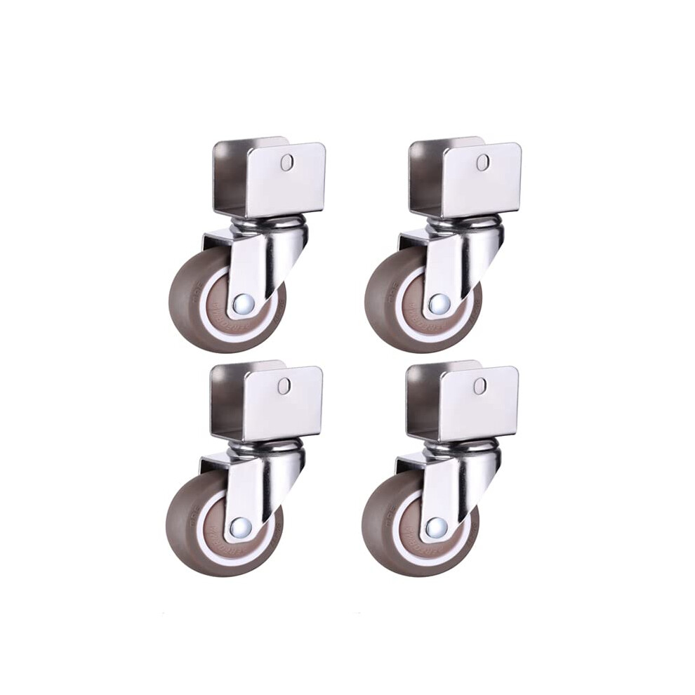 Caster Wheels, 4 Pieces, Faux Furniture Casters With Brake Wheels, Soft Rubber 9119770846341