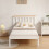 Comfy Living (3ft Single, White) Riga Wooden Bed Frame with Lucy Mattress 4