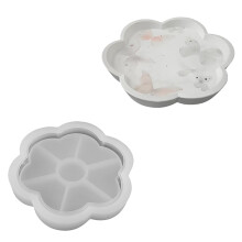Silicon Crafting Molds unique tray molds cake molds fruit plate molds suitable for DIY table decorations suitable plum bowl mold J286