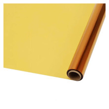 1 Roll 40cm x 30m Cellophane Wrapping Paper Colorful Flower DIY Craft Festival Gift Box Packaging Paper (Yellow)