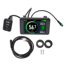 LCD-display voor elektrische fiets met kleurenscherm, duurzaam ontwerp, waterdicht ABS-materiaal, realtime datamonitor, ondersteunt meerdere