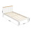 Comfy Living (3ft Single, White) Riga Wooden Bed Frame with Lucy Mattress 2