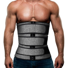 Tailletrainer voor dames en heren, neopreen zweetband met verstelbare bandjes en rugsteun, naadloze compressieband voor buikcontrole tijdens het