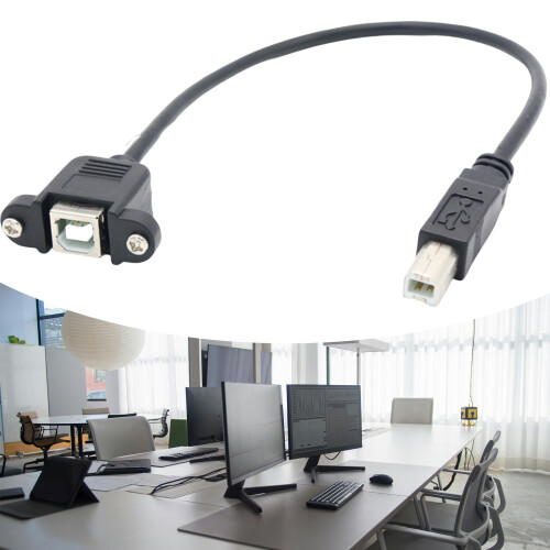Robustes USB2.0-Druckerverlängerungskabel.-0,3m 1