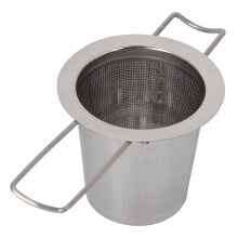 Infuseur à thé compact, passoire pliable en acier inoxydable à long manche pour une infusion extra fine, résistant à la chaleur et compatible