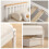 Comfy Living (3ft Single, White) Riga Wooden Bed Frame with Lucy Mattress 7