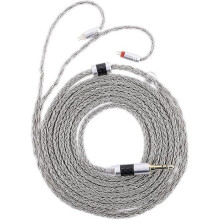 Ersatzkabel für HiFi-Ohrhörer, hochwertiges, OFC-geflochtenes Kabel, 2 m, versilbertes Kupferkabel für verbesserte Klangklarheit,
