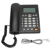 Trådbunden telefon för hemmakontor med justerbar volym, musik i vänteläge och högtalartelefon, nummerpresentation, samtal väntar, stör ej,