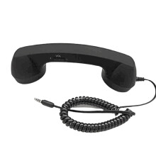Bedrade microfoon retro handset voor mobiele telefoons, ingebouwde microfoon met belknoppen en ruisonderdrukking, compatibel met 3,5 mm