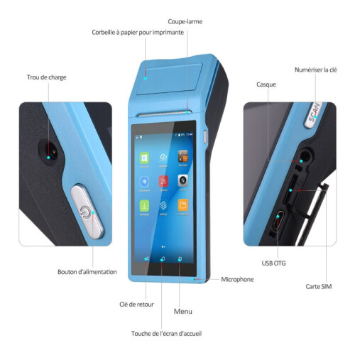 Android POS Terminal with Embedded Printer, Customized UI for Optimized Retail Solutions 1