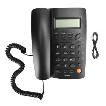 Vaste telefoons met snoer voor naadloze communicatie, handsfree bureautelefoon met nummerweergave en ergonomisch ontwerp.