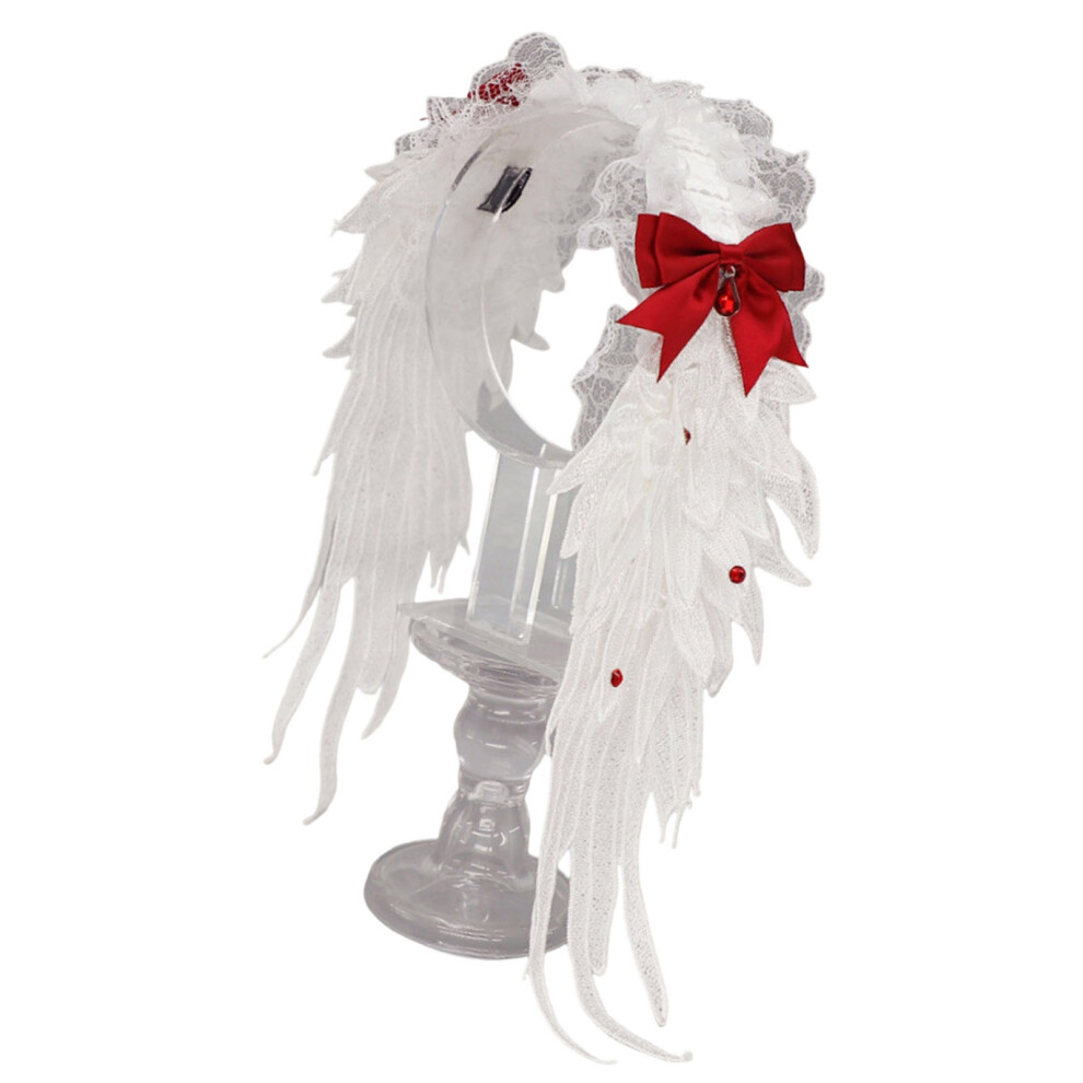 Dark/White/Red Angel Wing Headpiece Series Hairband For- And