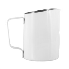 Pichet à lait pour latte art en acier inoxydable avec poignée confortable, pot à lait réutilisable et durable avec embout, matériau de qualité