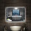 AICA Backlit LED Bathroom Mirror 80X60cm Illuminated Wall Mirror with Dimmable Lights Touch Switch Wall Switch 1