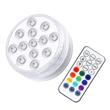 Submersible LED Light Battery Powered Remote Controlled RGB Color Change For Aquarium, Pool, Hot Tub Floating Decor