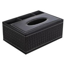 Rechthoekige tissueboxhoes, elegante bureau-organizer van PU-leer, multifunctionele opbergruimte voor huisdecoratie, magnetische deksel, waterdicht