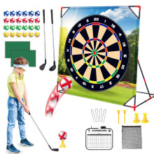 Golf game Chip and Stick Golf set for children, mat Sports activities with toys and swing training tool for children and adults Black