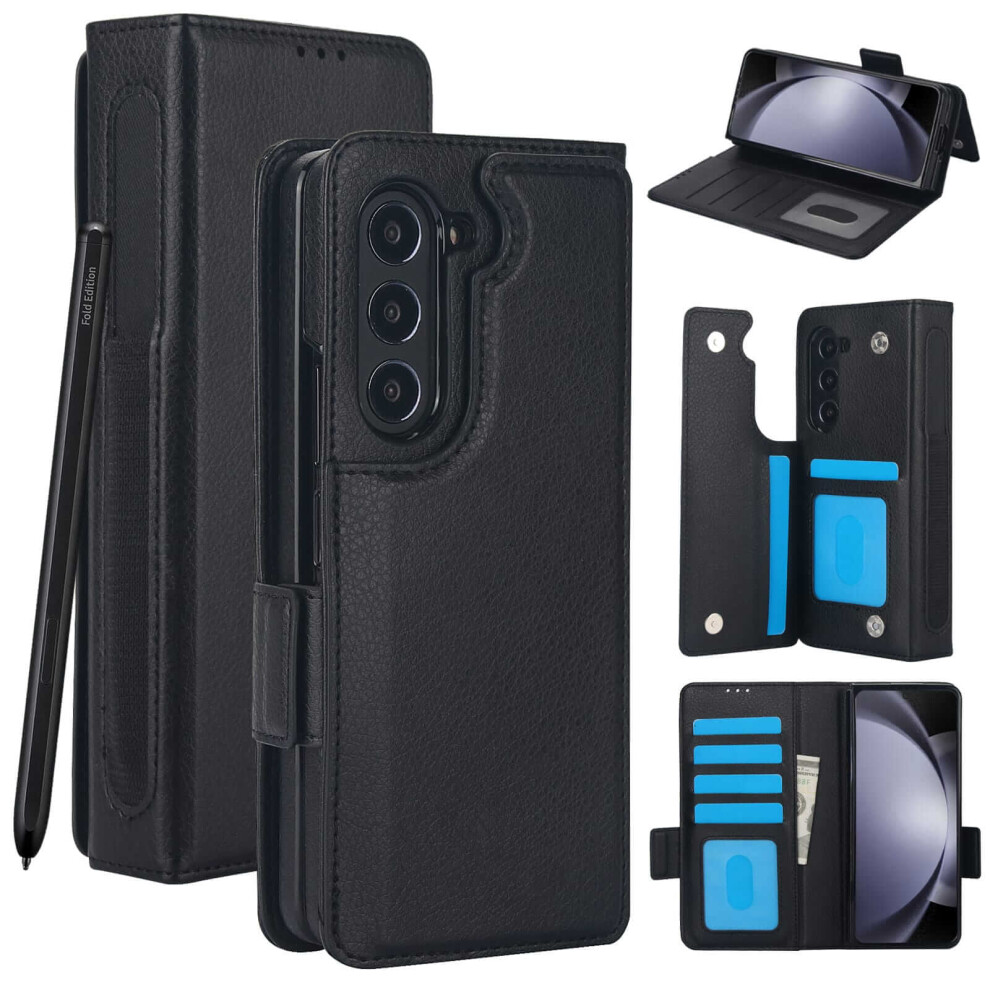 Folding Phone Case, Pen Slot, Phone Case, Foldable Business Protective Case, Suitable For Samsung Z Fold 3 769225515279
