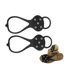 Crampons 24 Teeth Bundled Crampons Spike Shoes NonSlip Shoes Ice Gripper Hiking Climbing Overshoes Traction Cleats Steel Cleats B size 3445