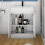 AICA 600mm Free Standing 2 Doors Bathroom Vanity Unit with Ceramic Basin,Matte White - Mid-edge Ceramic Basin 2
