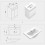 AICA 600mm Free Standing 2 Doors Bathroom Vanity Unit with Ceramic Basin,Matte White - Mid-edge Ceramic Basin 4