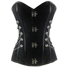 Retro Steel Frame Sexy Palace Corset Steampunk Corset 6XL black Ref: 5958