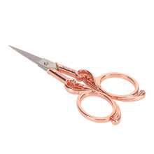 Fabric Scissors Vintage Scissors Stainless Steel Carved Handle Effort Saving Multifunctional Craft Scissors for Embroidery Craft Art Rose Gold
