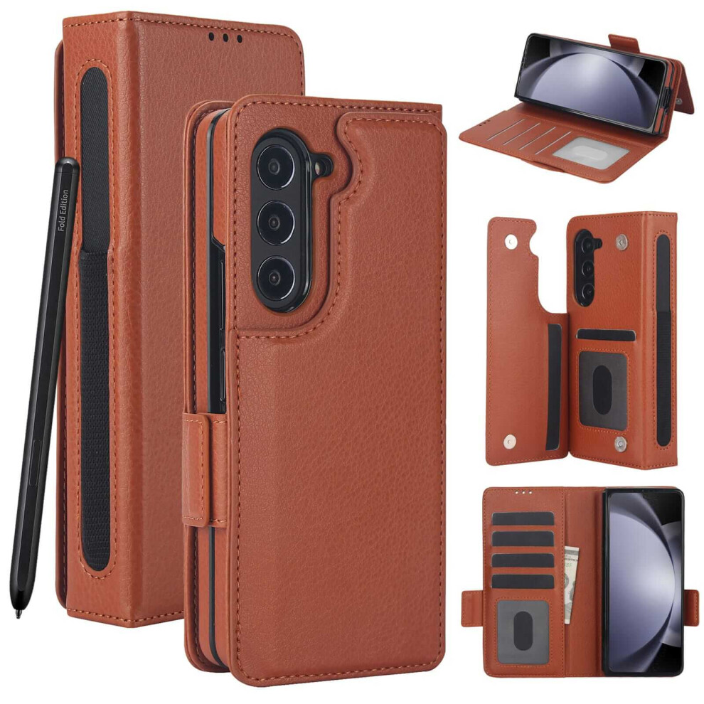 Folding Phone Case, Pen Slot, Phone Case, Foldable Business Protective Case, Suitable For Samsung Z Fold 5 769225515194