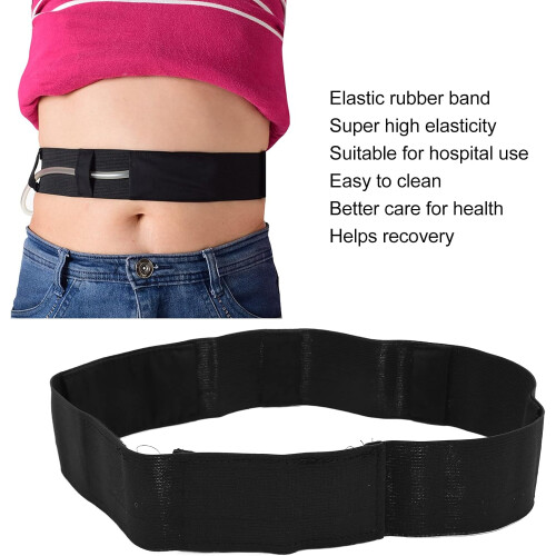 Breathable PD Belt, Soft, Adjustable, Fixed Catheter Belt, Black (L) 2
