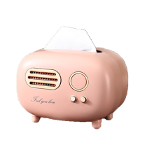 Stijlvolle tissueboxhoes, rechthoekige tissueboxhouder voor een retro-elegante en trendy touch in je thuiskantoor (rood)