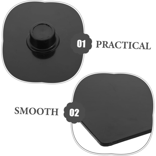 Hand mold base for DIY sculptures Black square plastic base for casting needs Versatile base plate for art projects Making plaster figures 1