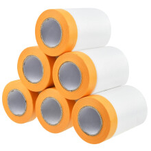 Painter's Masking Film with Adhesive Tape, 55 cm x 20 m, Masking Tape with Film