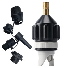 SUP Pump Adapter, Inflatable Air Pump Adapter Set with Gas Nozzle, SUP Pump Adapter for Kayak, Stand Up Paddle Board, Dinghy Black
